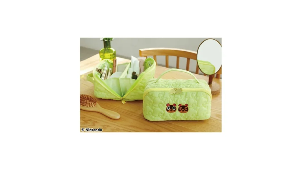 あつまれ どうぶつの森 180度ガバッと開く葉っぱ柄キルティング大容量ポーチBOOK