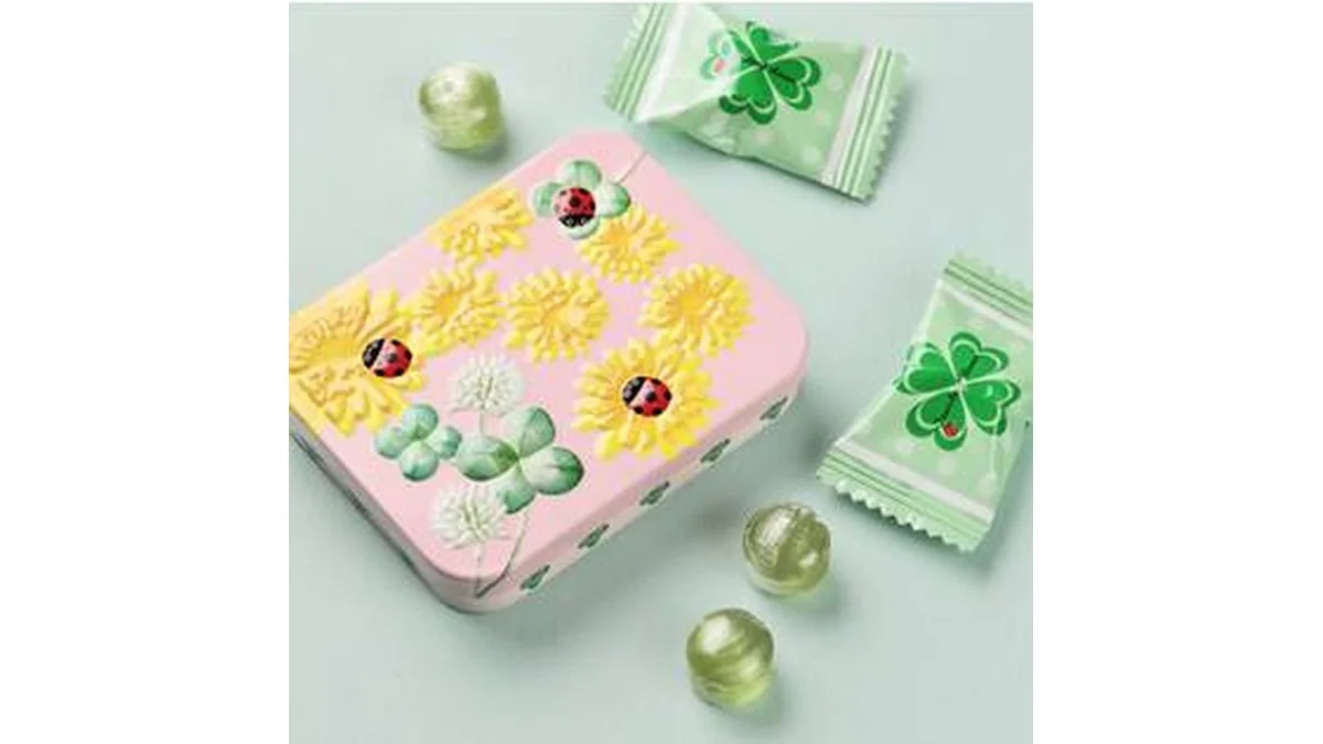 レディバードスクエア缶 ピンク 1個