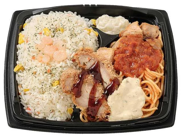 海老バターピラフ＆Ｗチキンナポリタン弁当