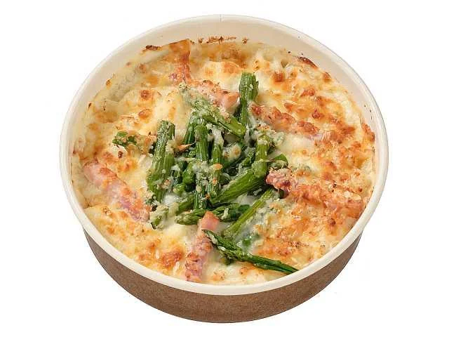 アスパラとベーコンのグラタン