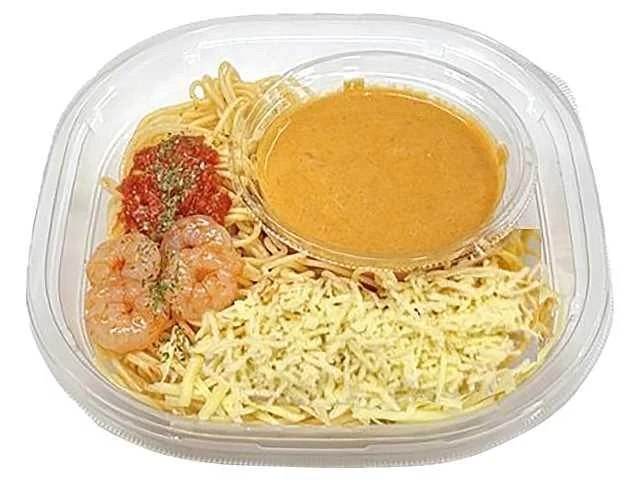 冷製パスタ　海老のトマトクリーム