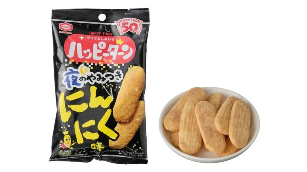 亀田製菓　ハッピーターン　夜のやみつきにんにく味