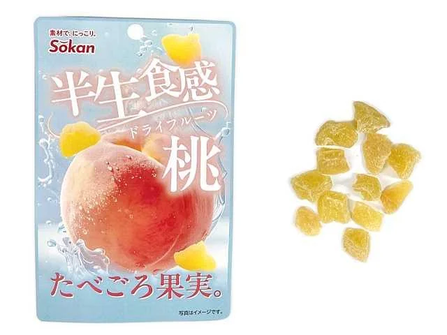 壮関　半生食感ドライフルーツ　たべごろ果実。　桃