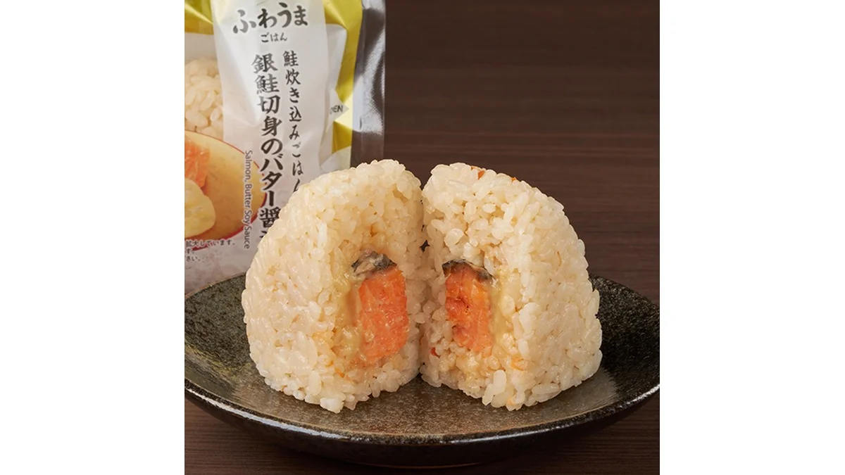 銀鮭切身のバター醤油おむすび