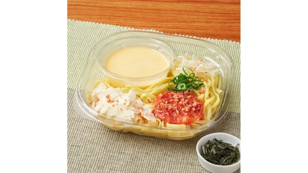 冷たい生パスタ　明太カルボナーラ
