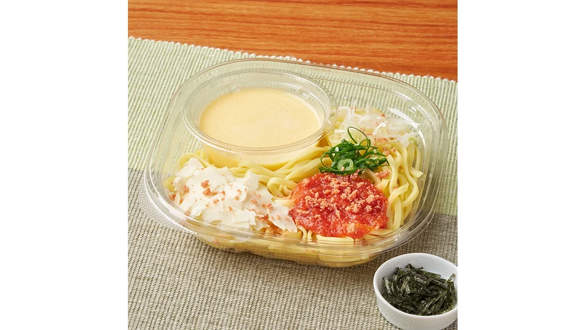 冷たい生パスタ　明太カルボナーラ