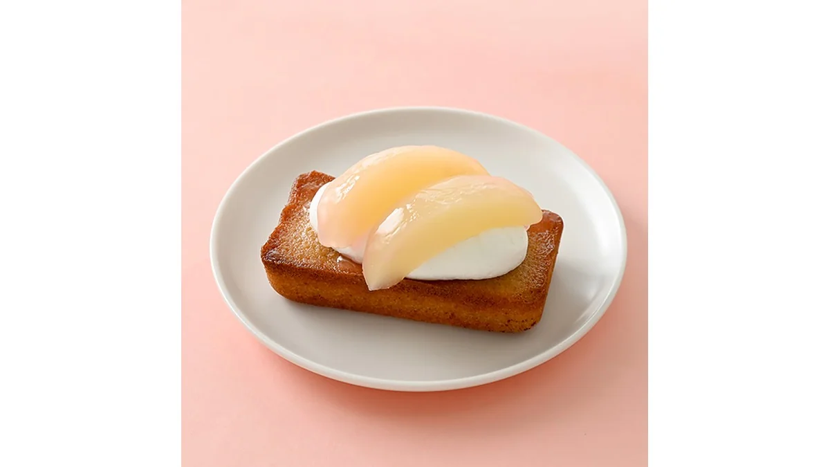 桃のデザートフィナンシェ