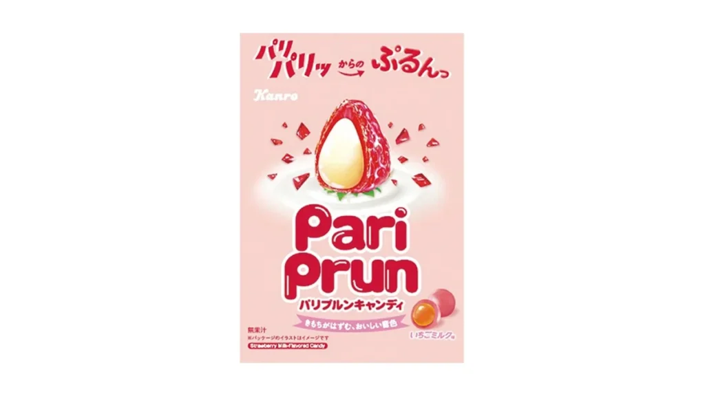 カンロ　パリプルンキャンディ　いちごミルク味