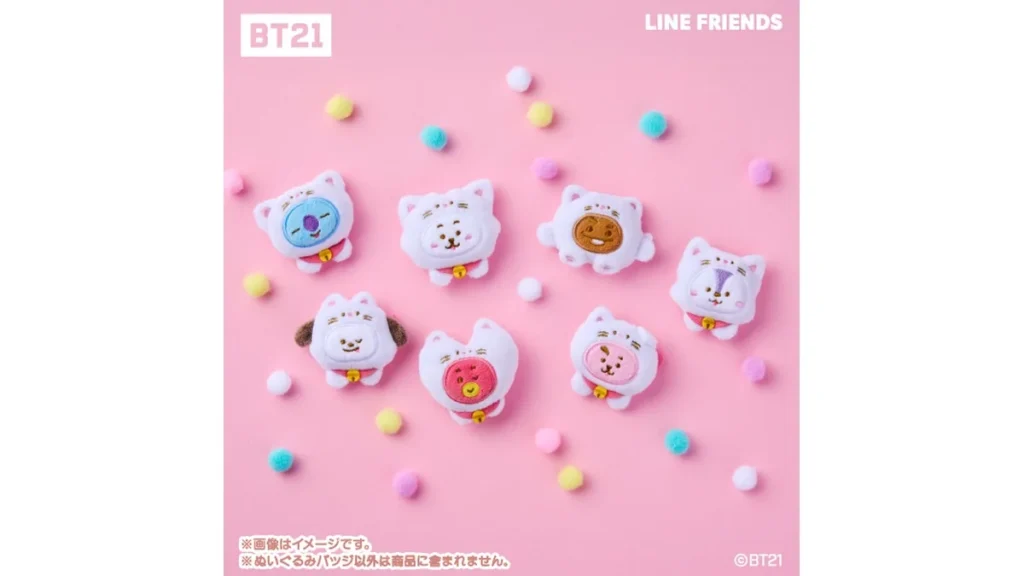 BT21 ぬいぐるみバッジ