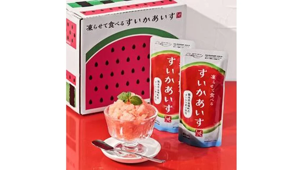 ＜12個＞凍らせて食べる　すいかあいす　100g×12個（熊本県益城町産すいかの果汁使用）