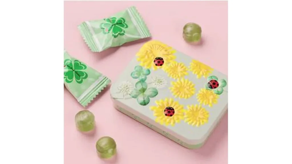 レディバードスクエア缶　グリーン　1個