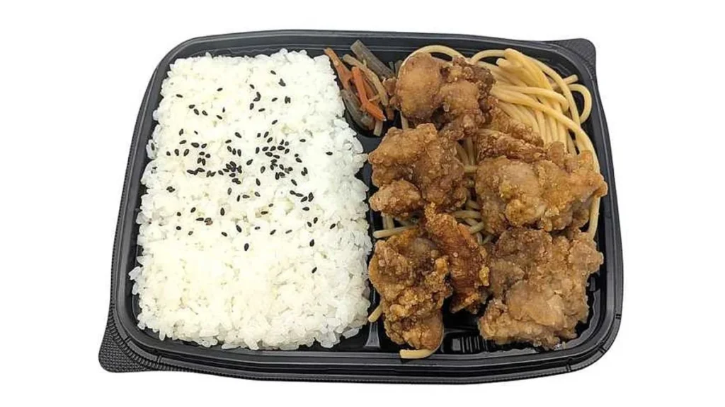 若鶏の醤油唐揚げ弁当　紫峰使用