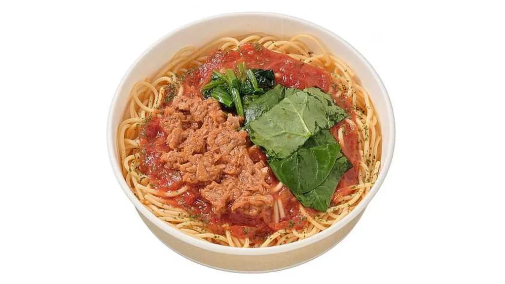 ツナとほうれん草のトマトソースパスタ