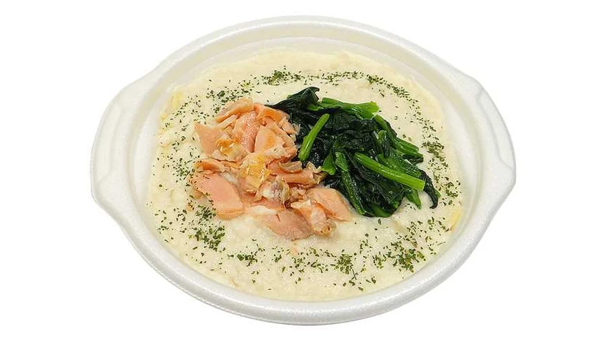 鮭とほうれん草のクリームスープパスタ