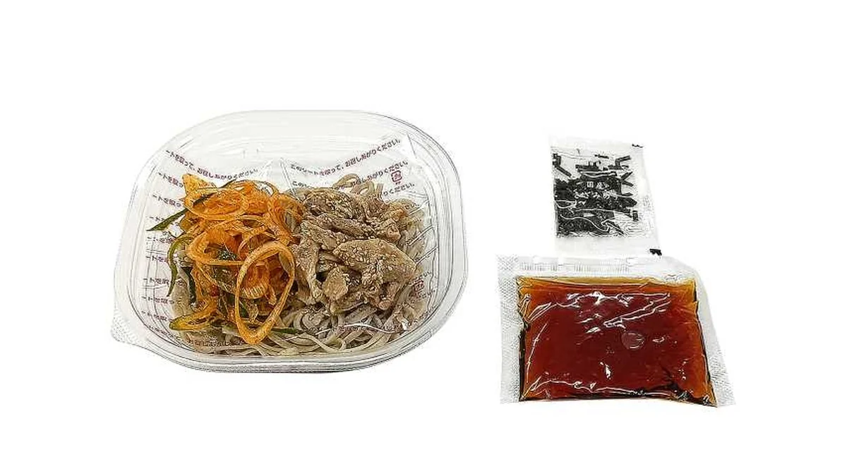 冷し辛ねぎ肉そば栃木県産そば粉使用