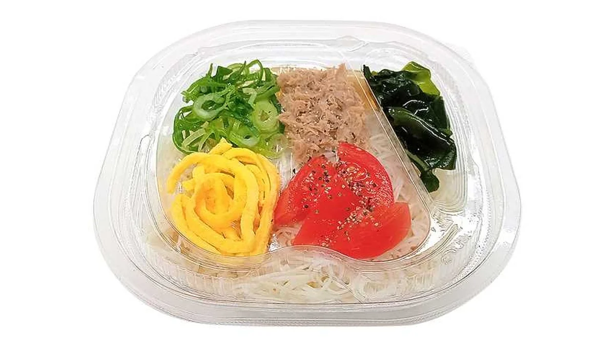 トマトとツナの冷しぶっかけそうめん