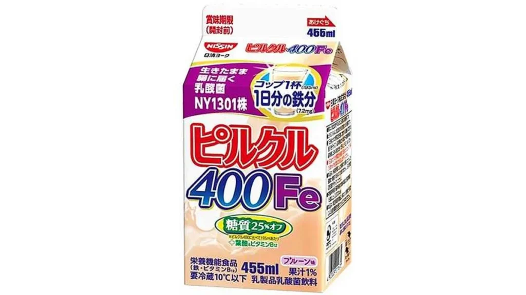 日清ヨーク　ピルクル４００鉄分　４５５ｍｌ