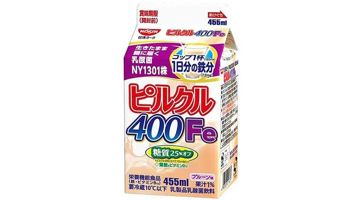 日清ヨーク　ピルクル４００鉄分　４５５ｍｌ