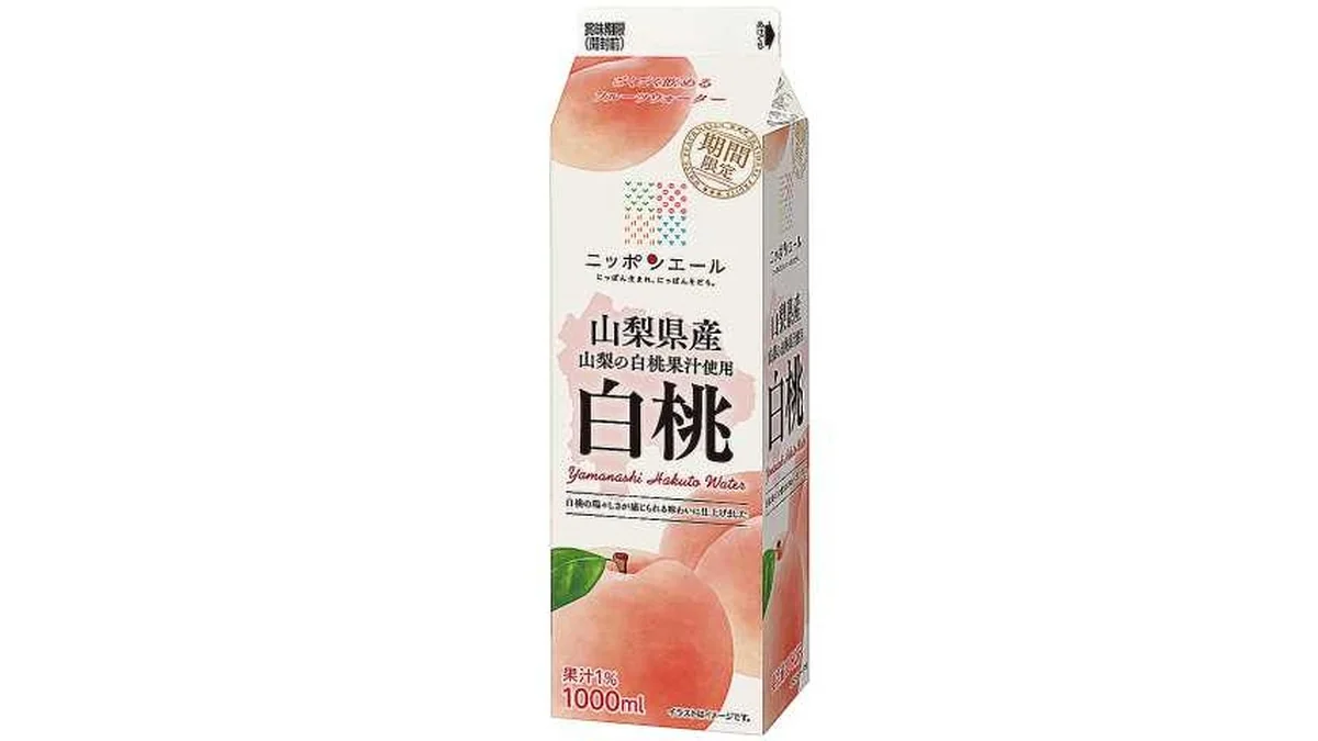 協同乳業　ニッポンエール　山梨県産白桃　１Ｌ