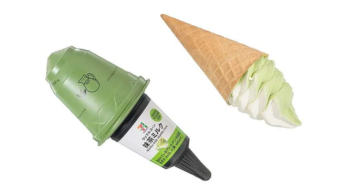 ７プレミアム　ワッフルコーン　抹茶ミルク