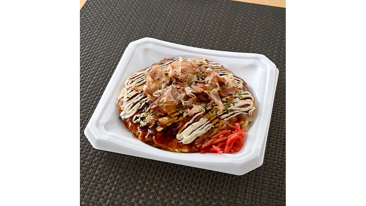 鉄板手焼きの豚玉お好み焼
