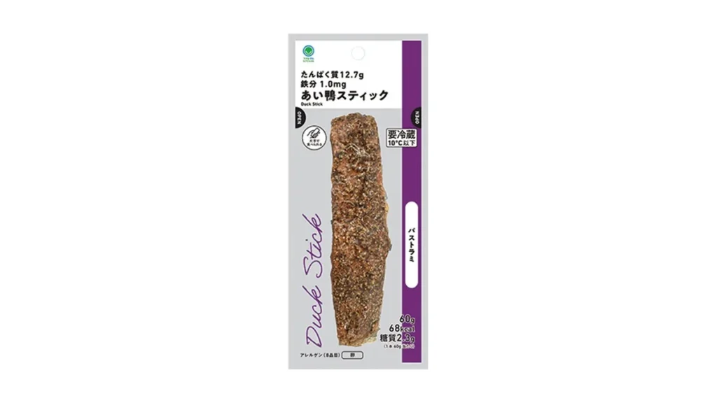 【北海道・東北・関東】たんぱく質12.7g鉄分1.0mgあい鴨スティック　パストラミ