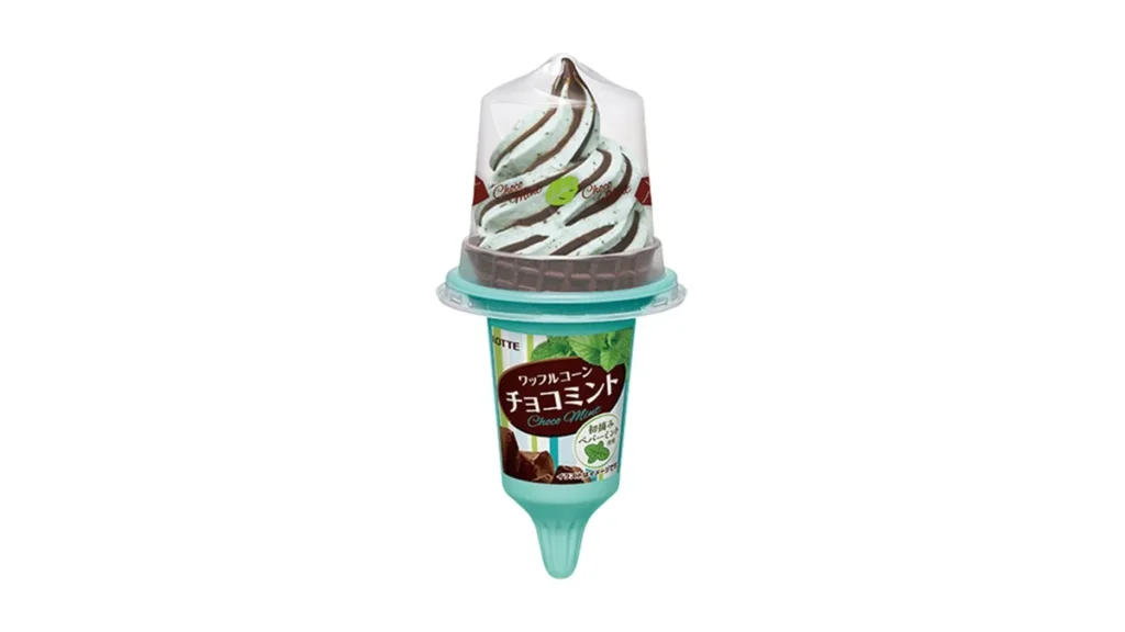 ロッテ　ワッフルコーン　チョコミント