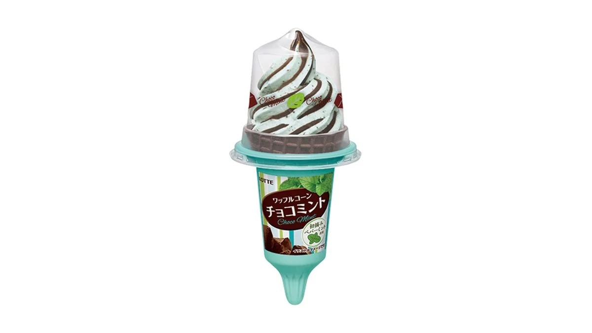 ロッテ　ワッフルコーン　チョコミント