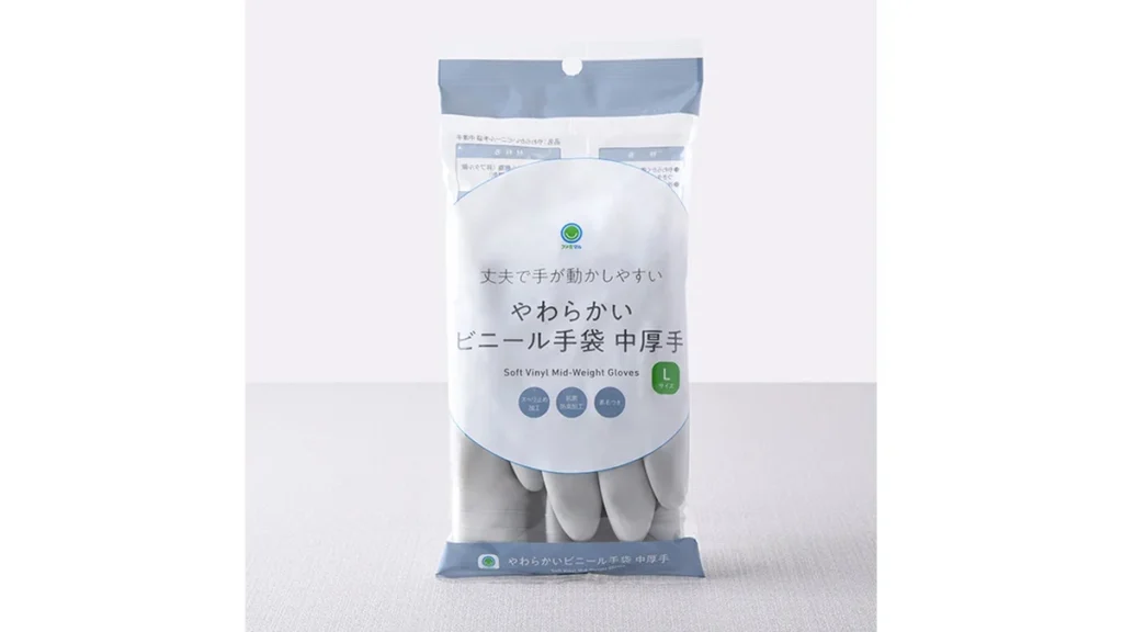 やわらかいビニール手袋　中厚手Lサイズ