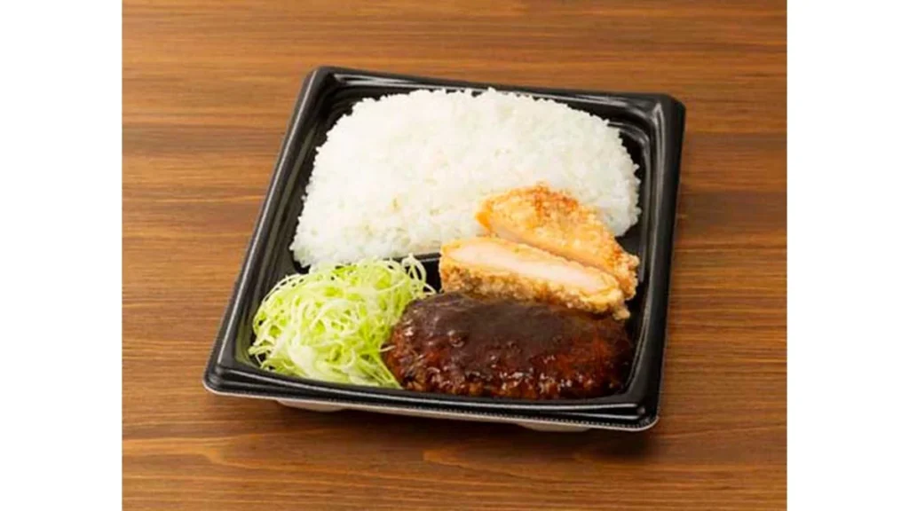 ごはん大盛！ハンバーグ＆鶏竜田揚げ弁当