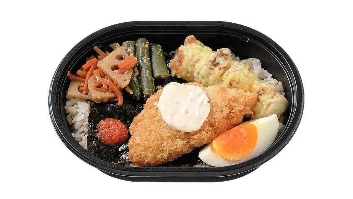 ５種おかずのミニ明太海苔弁当（もち麦）
