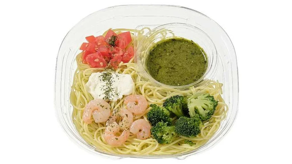 冷製パスタ　海老とブロッコリーのバジル