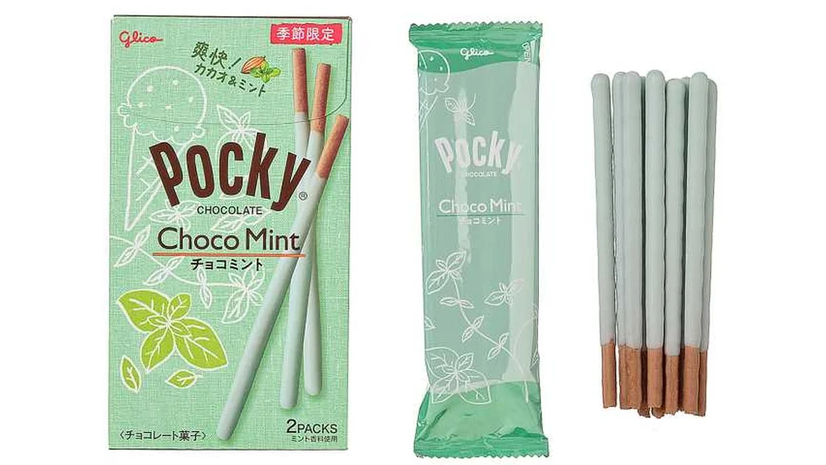 グリコ　チョコミントポッキー