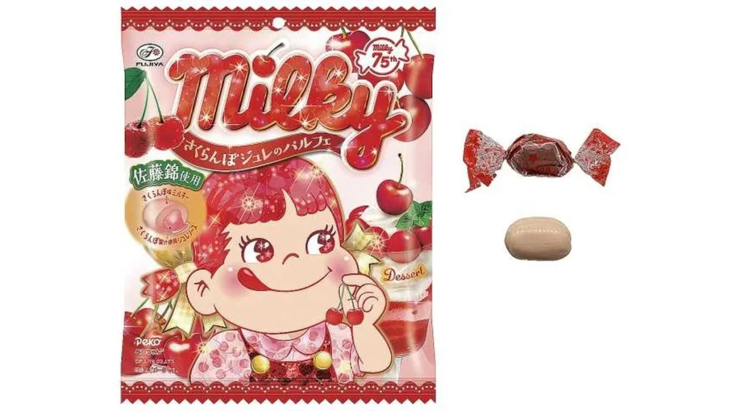 不二家　ミルキー　さくらんぼジュレのパルフェ　袋