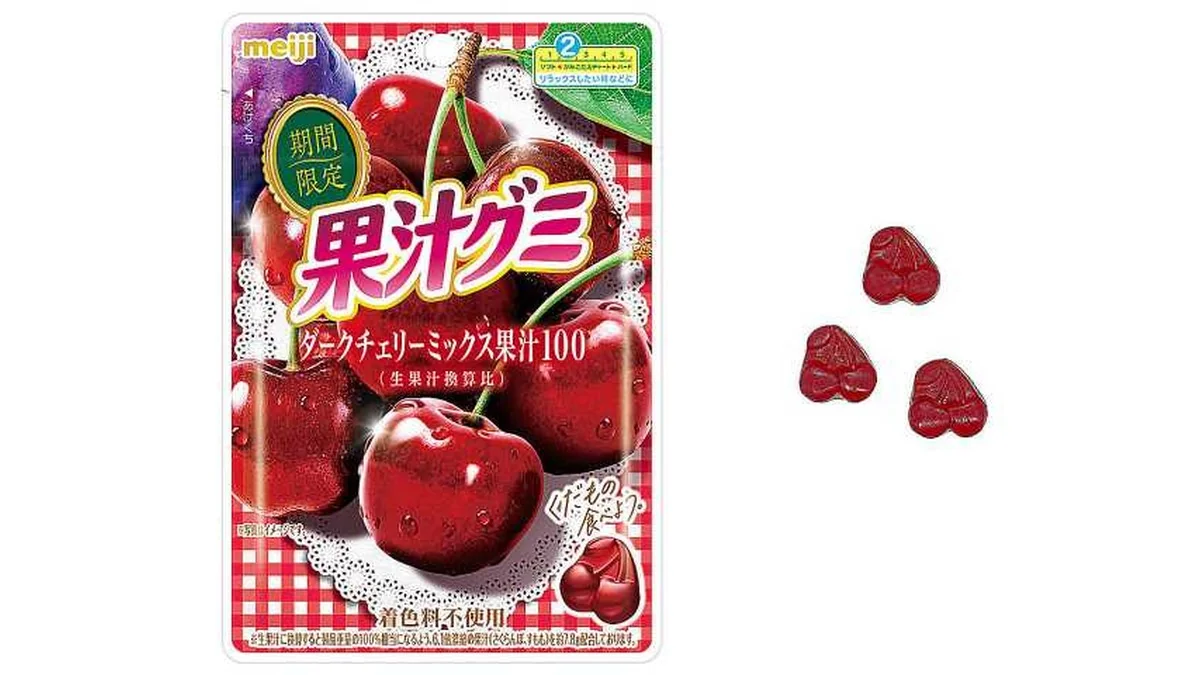 明治　果汁グミ　ダークチェリーミックス