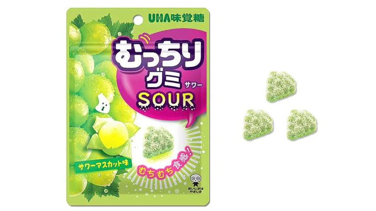 味覚糖　むっちりグミサワー　サワーマスカット味