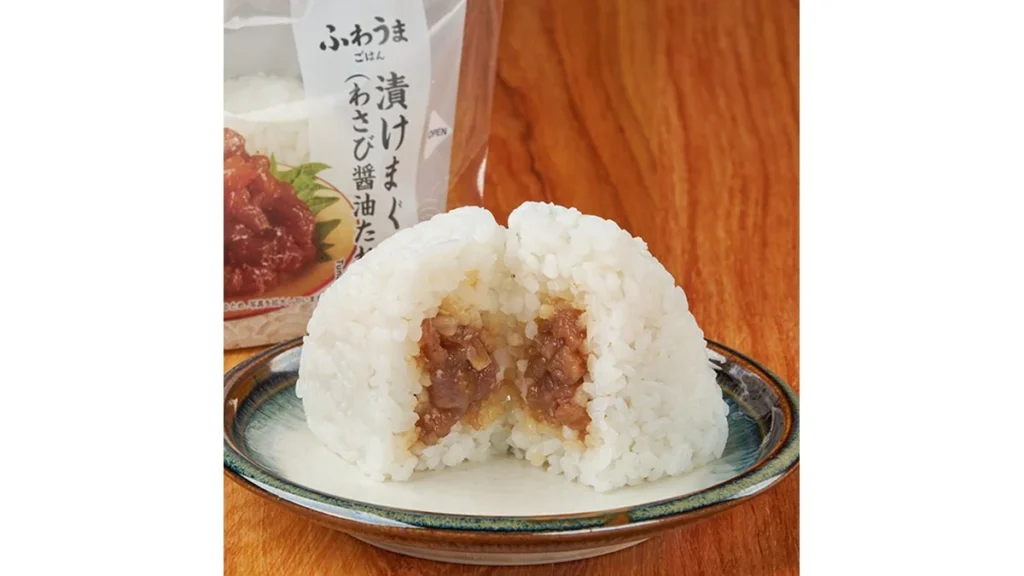 漬けまぐろおむすび（わさび醤油たれ）