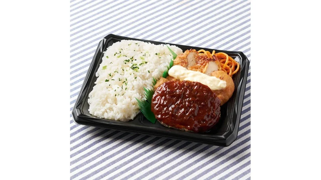【東海】大盛ごはん！デミハンバーグ&から揚げ弁当