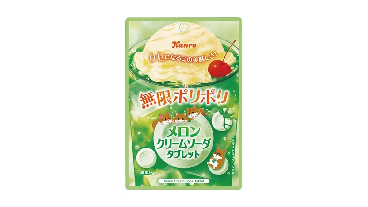 カンロ　無限ポリポリメロンクリームソーダタブレット