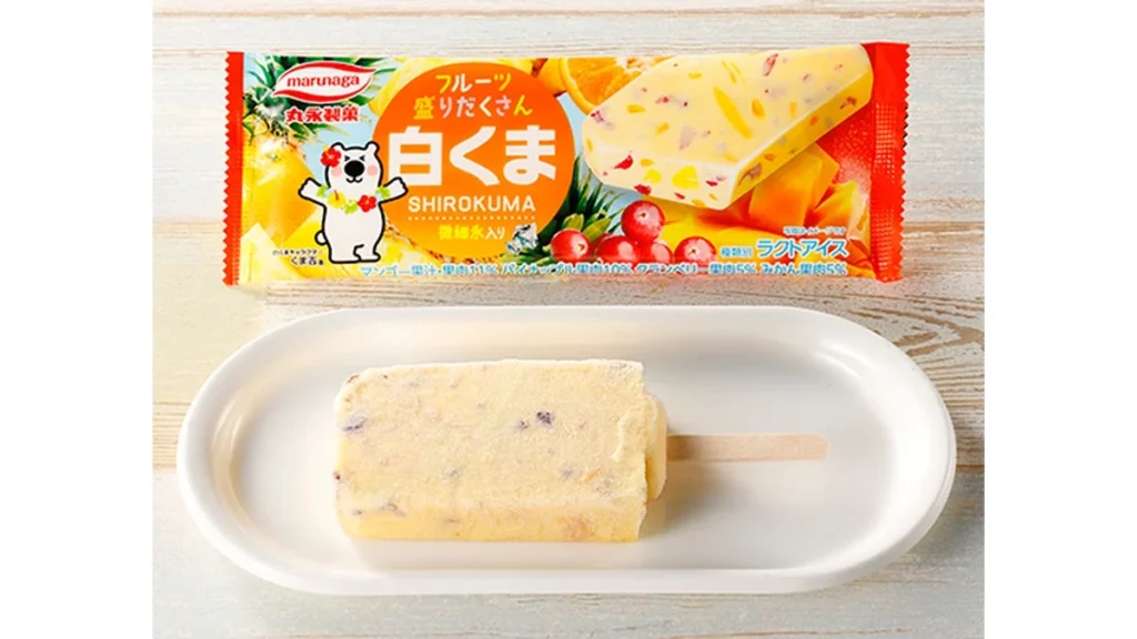 丸永製菓　フルーツ盛りだくさん白くまバー