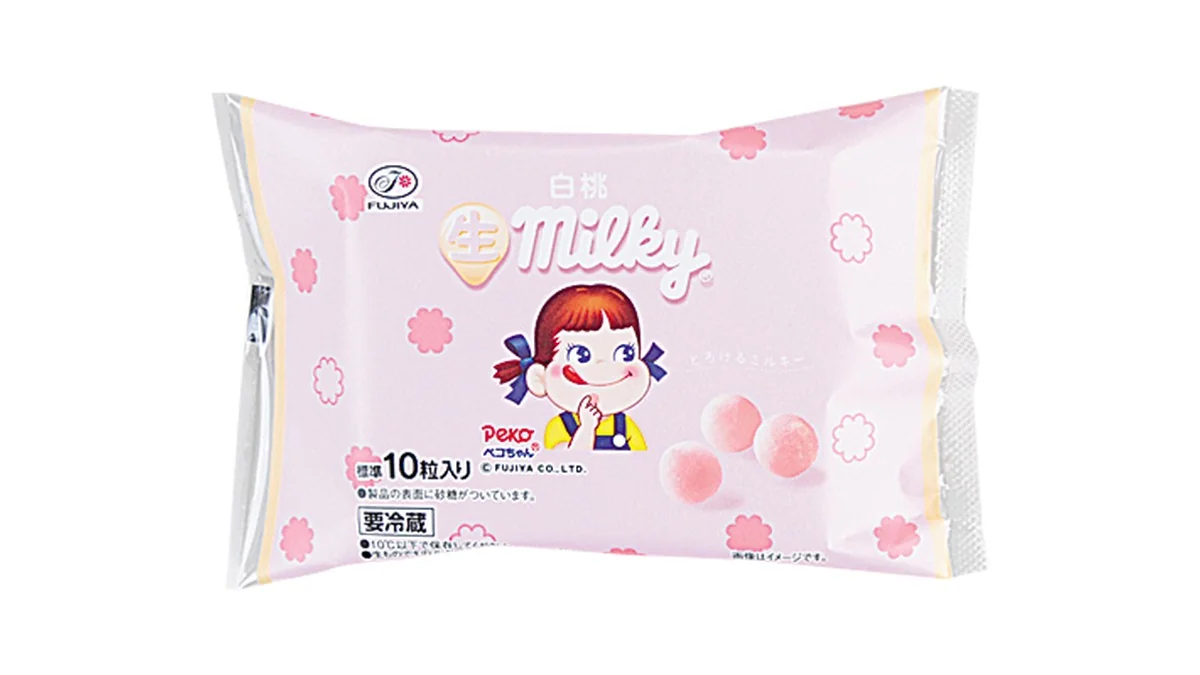 不二家　生ミルキー　白桃