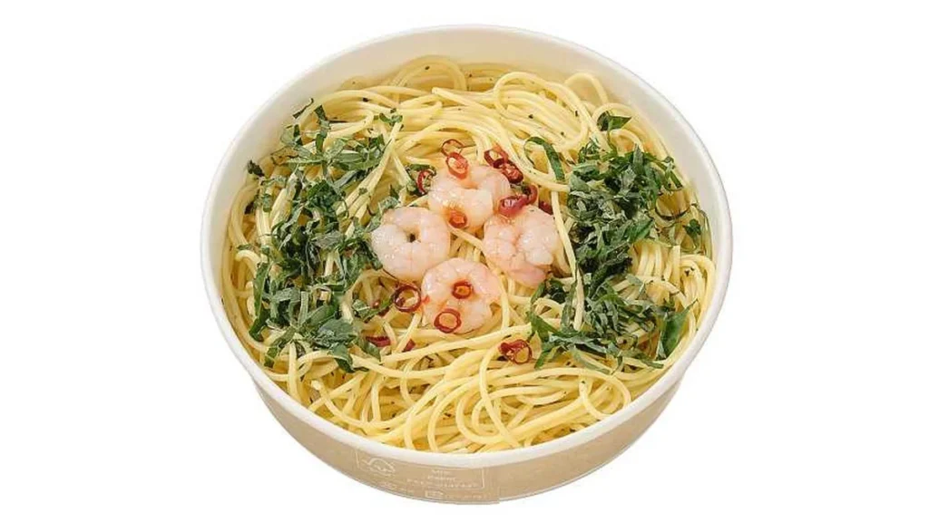海老と大葉のペペロンチーノ