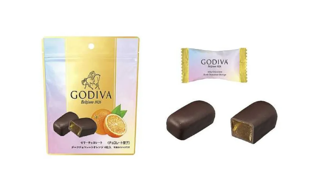 ゴディバ　ゼリーチョコレートダークチョコレートオレンジ４粒入
