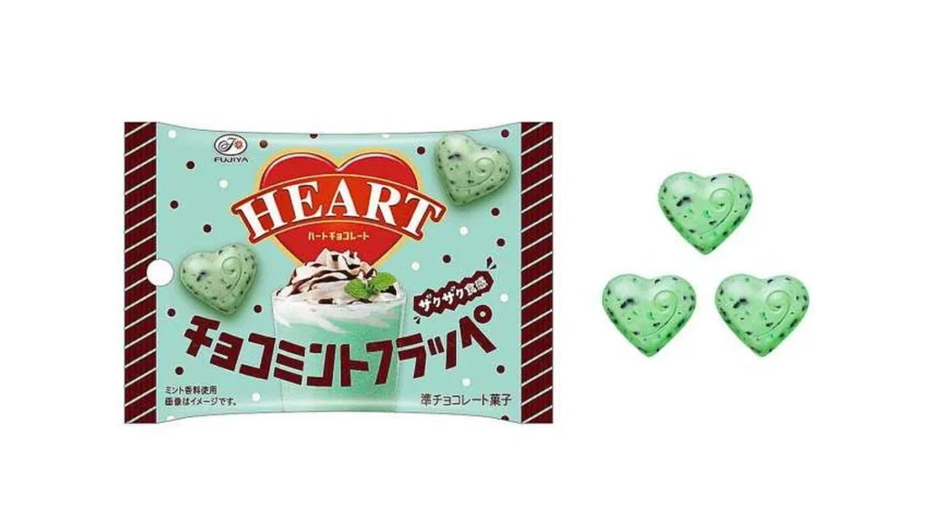不二家　ハートチョコレート　チョコミントフラッペ