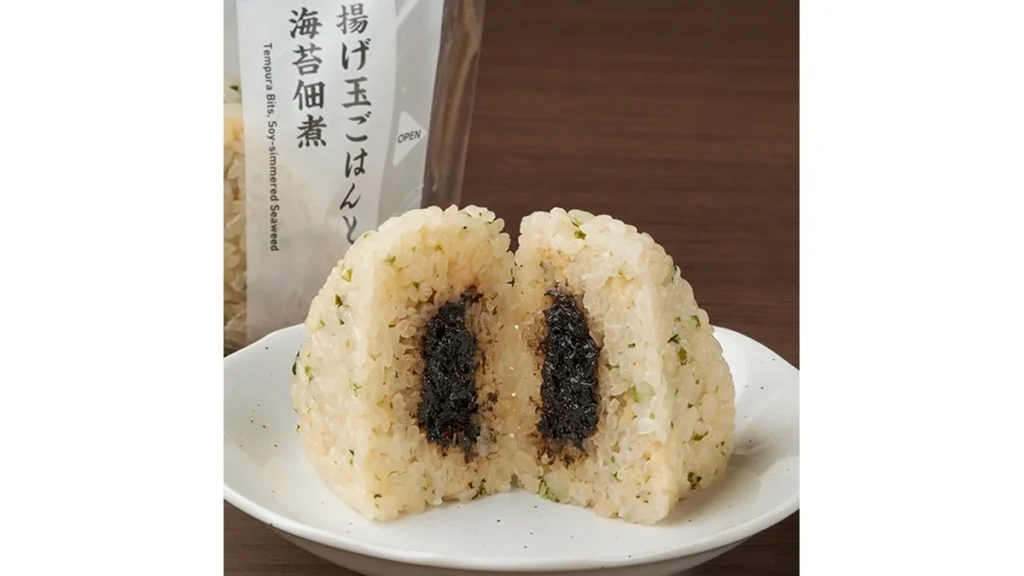揚げ玉ごはんと海苔佃煮おむすび