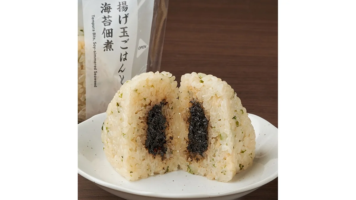揚げ玉ごはんと海苔佃煮おむすび