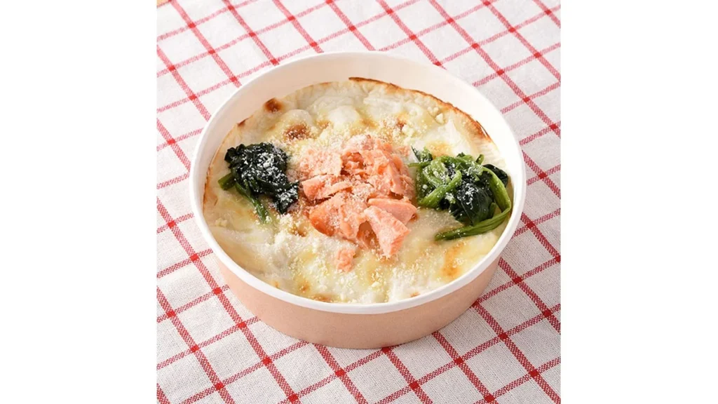 鮭とほうれん草のクリームグラタン