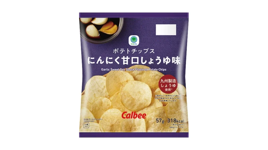 ポテトチップスにんにく甘口しょうゆ味