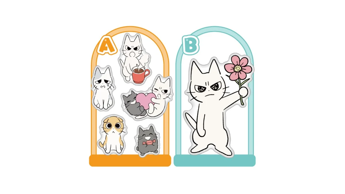 しかるねこぷっくりシール