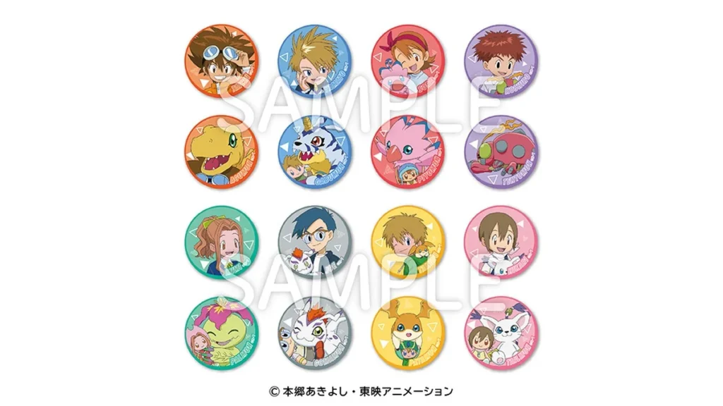 デジモンアドベンチャー　トレーディング缶バッジ　ぬいぐるみテーマver.